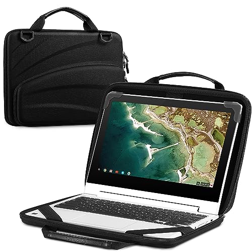 Fintie 11-11.6'' Chromebook Sleeve Case, Protective Briefcase Shoulder Bag | for Up to 11.6 inch Laptop Notebook Ultrabook 13 inch MacBook Neo, Laptop Case with Accessory Pouch, Black - color: Black, size: 11-11.6 Inch