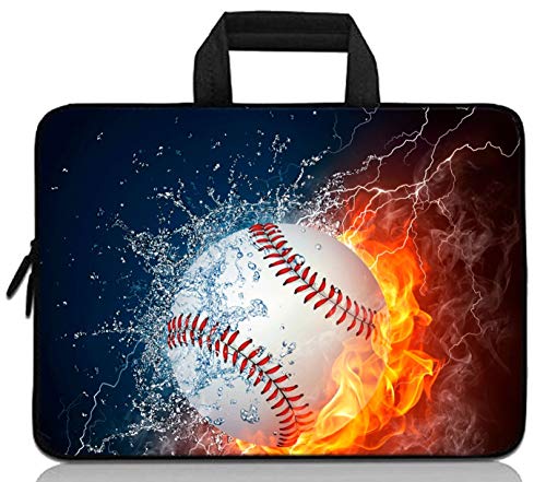 11.6" 12" 12.1" 12.5 inch Laptop Handle Bag Neoprene Notebook Carrying Pouch Chromebook Sleeve Ultrabook Case Tablet Cover Fit Apple MacBook Air HP DELL Lenovo Asus Samsung Google (Baseball Fire) - color: Baseball Fire