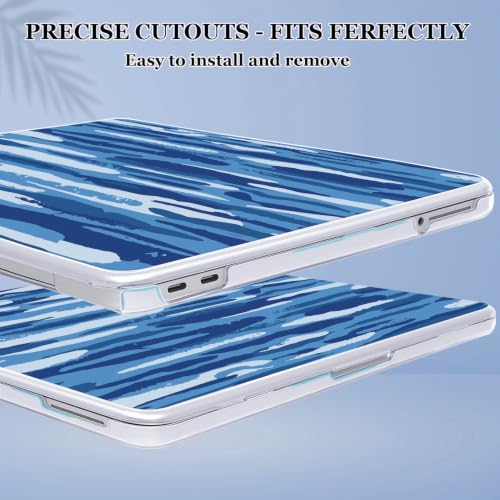 for MacBook Neo 13 inch Case 2026 Release A3404 Cover, Ultra-Thin Printed Pattern Plastic Hard Shell Case Protective Case for Mac Neo 13 with Apple A18 Pro Chip, Abstract Blue Camouflage - color: Abstract Blue Camouflage