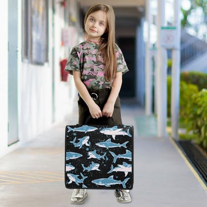 Personalized Hammerhead Shark 3 D-Ring Binder Bag Multi-Pocket Zipper Organizer with Handle and Detachable Shoulder Strap Holds 500 Sheets for School Office Supplies - color: Dhb-008