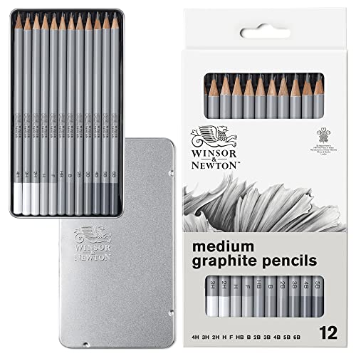 Winsor & Newton Studio Collection 아티스트 연필, 흑연 연필, 12개 세트 - style: 12가지 색상 연필