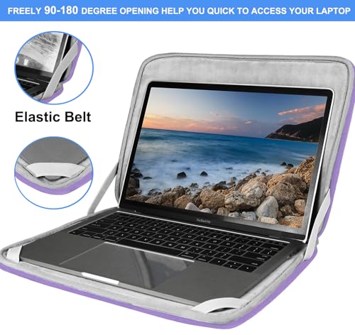 Laptop Sleeve Bag 15.6 Inch, Durable Shockproof Protective Cover Flip Case Briefcase Carrying Computer Bag Case Compatible with 15.6 Inch HP, ASUS, Lenovo, Acer, Notebook, Light Purple - color: Light Purple, size: 15.6 Inch