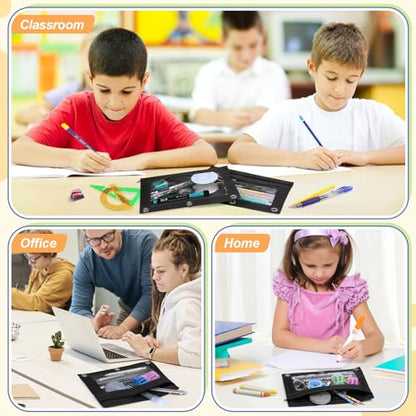 Shemira Pencil Pouch for 3 Ring Binder, 30 Pack Black Pencil Pouches Bulk, Binder Pencils Pouchs' with Smooth Zipper, Zipper Pencil Pouches, 3 Ring Binders' Pencils' Pouches' - color: Black