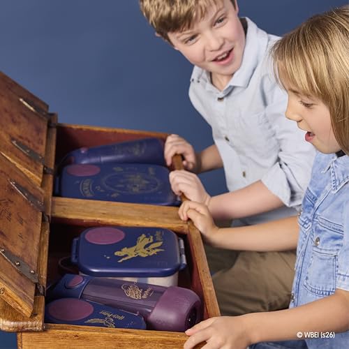 b.box Harry Potter Mini Lunch Box Kids | 4.25 Cup Leak Proof Bento Box for Kids Ages 3+ | 3 Compartment Snack Containers, School Lunch Container, Dishwasher Safe, BPA-Free, PFAS-Free - color: Harry Potter, size: 1-pack
