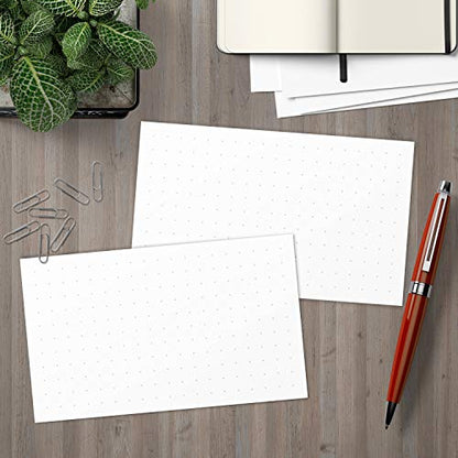 321Done Dot Grid Index Cards, Dot Pattern - Made in USA - Extra Small 3x5 (Set of 50) Dot Bullet 0.25 Double-Sided Journal Planning Graph Ruled Grids Thick Heavy Duty Cardstock, 1/4 inch, White - color: Dots - Larger 0.25" Grids, size: X-Small (3" x 5")