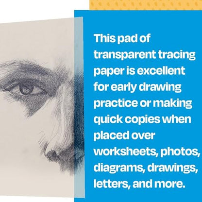Sax Tracing Paper Pad, 25 lbs, 19 x 24 Inches, White,50 Sheets - 418612