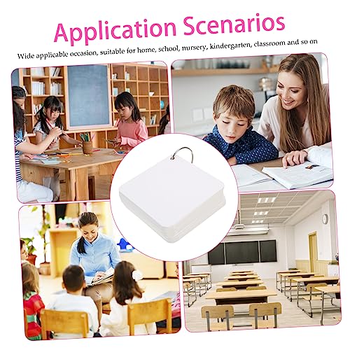 STOBOK Blank Flashcards Index Cards Rings Punched Studying Note Cards Hand Painting Memo - size: 7.80X7.80X0.01CM