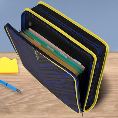 Five Star Zipper Binder 2 Inch O-Rings Case Organiser with Multi-Access and 5-Tab Expanding File Folder, 850 Sheet Capacity, Cosmic Blast (290010M) - color: Cosmic Blast, size: 2 Inch