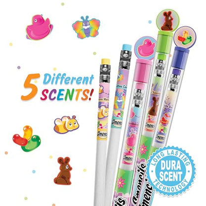 Spring Smencils Cylinder - HB #2 Patented Gourmet Scented Pencils, 50 Count - Gifts for Kids, Classroom Rewards, Party Favors, Easter day - color: Spring