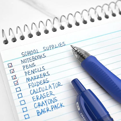 STAPLES ProGel™ Retractable Gel Pen, Bold Point, 1.0mm, Blue Ink, 5/Pack - color: Blue, size: 5 Pack, style: 1.0mm