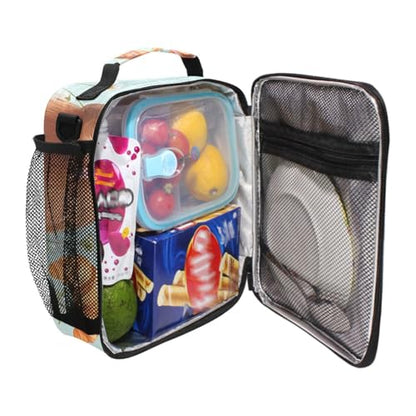ALAZA Bow Capybara Lunch Box Insulated Lunch Bag Kids Cooler Tote Bag Freezable Shoulder Strap Lunchbox for Girls School Picnic - color: Multi90