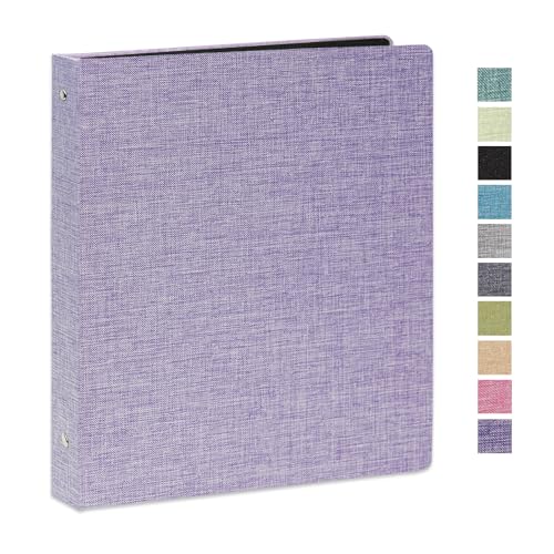 3 Ring Binder 1 Inch for 8.5" x 11" Paper, Planner Binder with Linen Hardcover and 2 Interior Pockets Paper for Organization of School, Business and Home - color: Purple, size: 1PACK