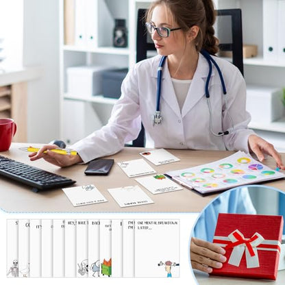 Geyee 24 Pcs Amusing Nurse Sticky Notes with Funny Pens 3 x 4 Inch to Do List Notepads with Sayings Pen for Coworkers Nurse Teacher Employee Office Staff Work Team Appreciation Gifts - style: Amusing Nurse