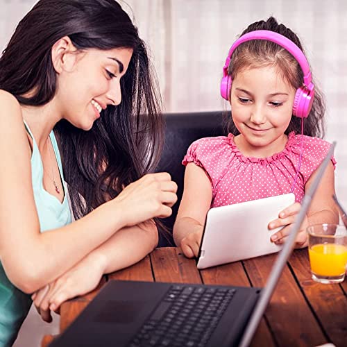 ONTA Kids Headphones for Boys Girls - Child Student Headset Wired Plug Toddler Earphones School Teen on Ear for Ipad | Computer | Smart Phone | Amazon Fire Tablet | Laptop | Plane Travel | Game, Pink - color: Pink