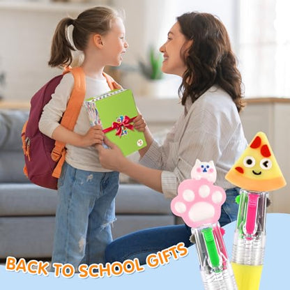 24 Pack 4-in-1 Multicolor Pens for Classroom Prizes, Bulk Fun Pens for Kids | 0.5mm Fine Point Ballpoint Pens, Teacher Must-Haves, Party Favors & Treasure Box Rewards, Bulk Student Gifts, Back to School