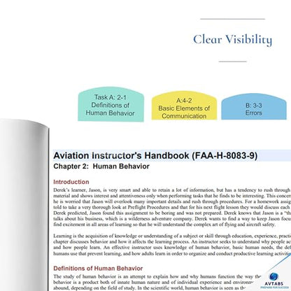 Aviation Instructor’s Handbook – Pre-Tabbed FOI Study Guide, FAA Training Manual with Color-Coded Tabs, Lesson Planning & Instruction Techniques for Flight Instructors & Pilot Training 50 tabs Set - style: Pre-tabbed-AIH