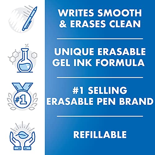 PILOT FriXion Clicker Erasable, Refillable & Retractable Gel Ink Pens, Fine Point, Black Ink, 2-Pack (31460) - color: Black, size: 2 Count (Pack of 1), style: Gel Pens
