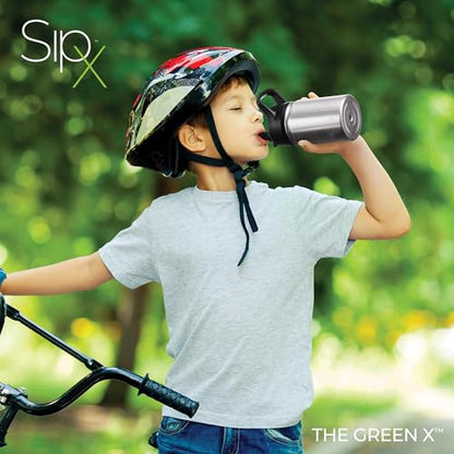SIPX™ 12 oz Insulated Water Bottle with Straw Lid – Leakproof Stainless Steel, BPA-Free, Easy to Carry – Perfect for School, Camp, Sports & Travel –Stainless Steel - color: Stainless