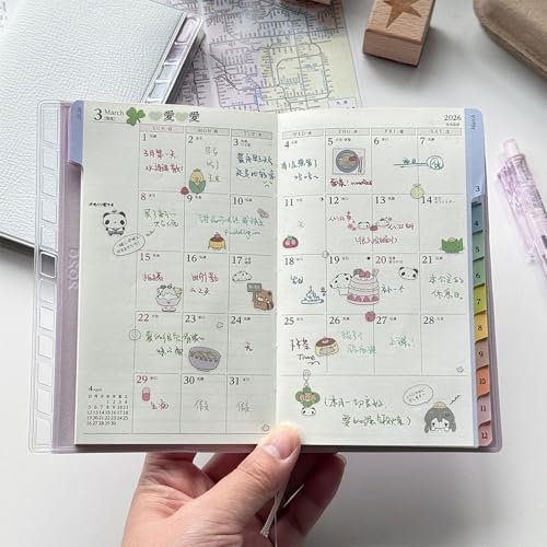Weekly Planner, Academic Weekly and Monthly Planner, Calendar Notebook 2026-2027 Agenda for School, College, Leather