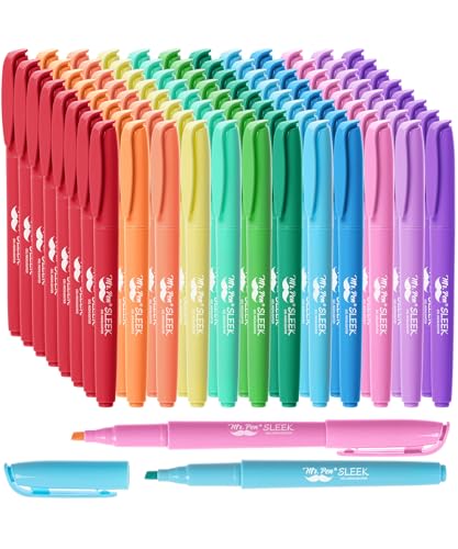 Mr. Pen- Pastel Highlighters, 96 Pack, Assorted Colors, Fast Dry | Bulk Highlighter Pastel, Set, Bible Journaling Highlighter, Marker, Colored School Supplies