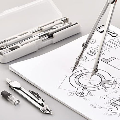 BABETT Drawing Compass Drafting Tools Mathematical Geometry Compass Professional Drawing Tools Student School Stationery Exam Tool Metal Compass Collection Math Ruler Kit (Size : C) - size: C