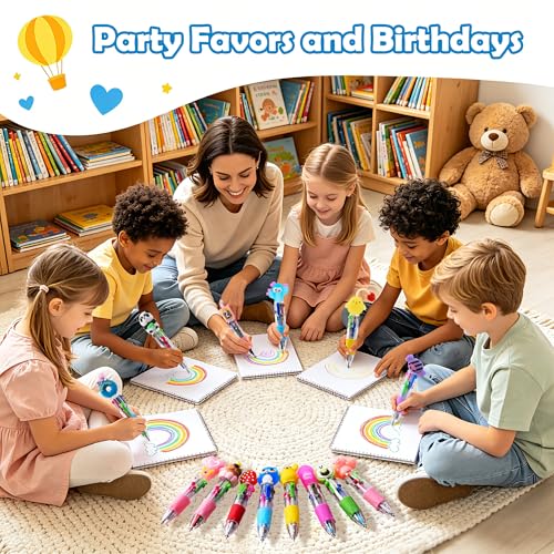 36Pcs Mini Multicolor Pens in One 4-in-1, Cute Pens Bulk for Party Favors and Birthdays, Delightful Ballpoint Pen Back To School Gifts Classroom Student Prizes - style: 36pcs