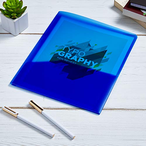 Avery Translucent Two Pocket Folder, Water Resistant, Holds up to 20 Sheets, 1 Blue Folder (47811) - color: Multi, size: 1 Count (Pack of 1), style: Translucent