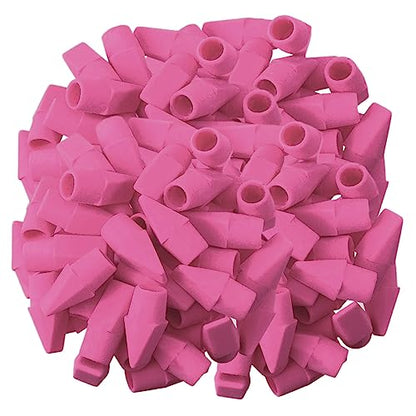 Pencil Top Erasers, 144 Count Pink Cap Erasers, Pink Eraser Tops, Pencil Toppers, Pencils Cap Eraser - size: 144 Count Pencil Caps