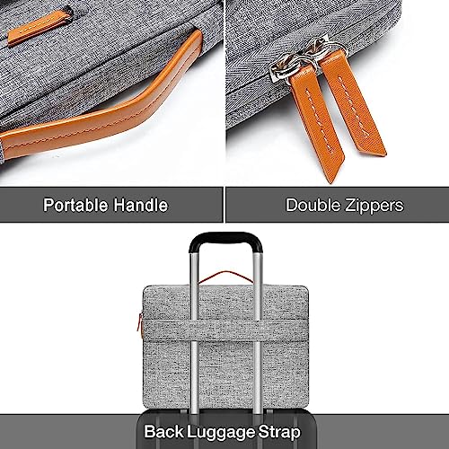 MOSISO 360 Protective Laptop Case 14 inch, 14 inch Laptop Sleeve | Compatible with HP Lenovo Dell ASUS Acer,HP Stream,Dell Latitude, Side Open Carrying Case with 4 Zipper Pockets, Gray - color: Gray, size: 14 inch