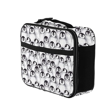 Penguin Lunch Bag Reusable Insulated Lunch Box Keep Food Cooler Thermal Lunch Tote for Women Men - color: Penguin