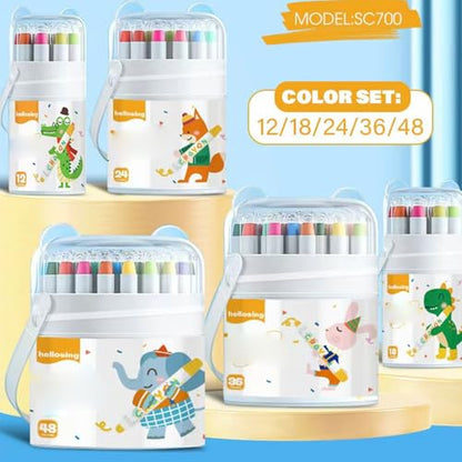 Pack of Washable Smooth Crayon Set for Safe Childrens Drawing Tool Art Supplies Design with Colorful Color Washable Crayon