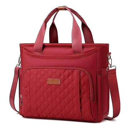 AIJIEKE Large Insulated Lunch Bag for Women, Work Lunch Box Tote, Red | Leakproof, durable multi-compartment cooler. Reusable with shoulder strap. Perfect for travel meal prep, picnic, beach - color: Red