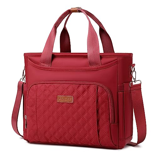 AIJIEKE Large Insulated Lunch Bag for Women, Work Lunch Box Tote, Red | Leakproof, durable multi-compartment cooler. Reusable with shoulder strap. Perfect for travel meal prep, picnic, beach - color: Red