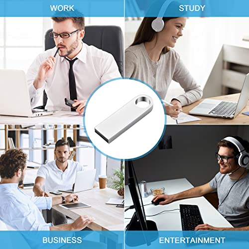 Fabbay 50 Packs 2.0 Flash USB Drives Bulk Waterproof Flash Thumb Drives Memory Pen Stick Small Mini Zinc Alloy Design for PC Computer Laptop Office School Data Storage Silver (128 Mb) - color: 128 Mb