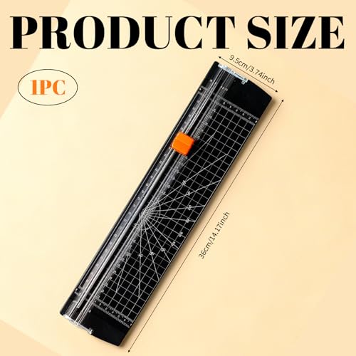 A4 Paper Trimmer 1-Piece - Paper Cutter Slider with Safety Blade, Sharp Slicer for Gift Cards, Photos & Cardstock, Easy Office/Craft Tool