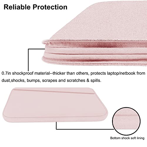 Laptop Sleeve, 15.6 inch Laptop Case, Durable Computer Carrying Bag Protective Case Briefcase Handbag with Front Pocket, Slim Laptop Case Cover for 15.6 Inch HP, Dell, Lenovo, Asus, Notebook, Pink - color: Pink, size: 15.6 Inch