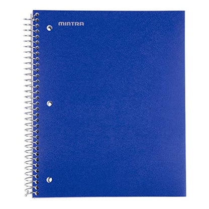 Mintra Office Durable Spiral Notebooks, 3 Subject (aBlack, Blue, Red, Wide Ruled 3pk) - color: aBlack, Blue, Red, size: Wide Ruled 3pk