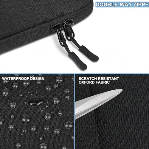 Laptop Sleeve Bag 17 Inch, Shockproof Protective Computer Sleeve Cover | Laptop Case with Accessories Pocket, Laptop Cover Compatible with MacBook Air/Pro 13-13.3 inch, MacBook Pro 14 inch, Black - color: Black, size: 17 inch