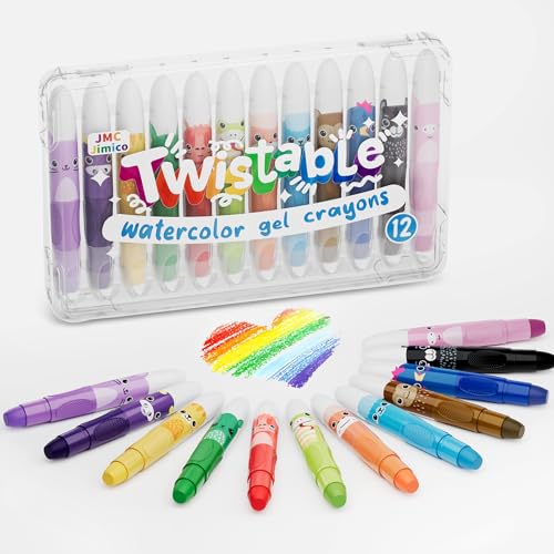 Water Silky Crayon Set, Multi-Color Art Drawing Twistable Craons, Washable, Smudge-Free, Non-Toxic Silky Crayons Art Supplies
