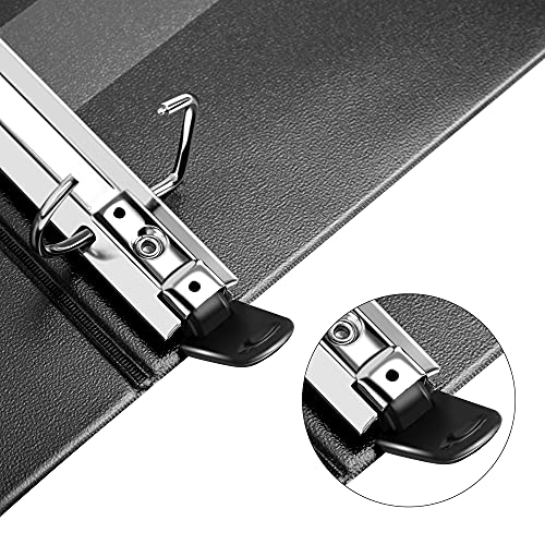 Amazon Basics 5 inch Heavy Duty D-Ring 3 Ring Binder, Customizable View Cover, Extra Durable, Black, 2-Pack - size: 2-Pack, style: 5-inch