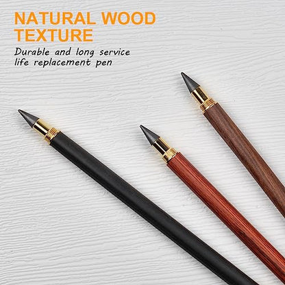 HOTUT Inkless Pencil,3pcs Everlasting Pencil Wooden Infinity Pencils Wood-Cased Graphite Reusable for Writing Drawing Students Home Office School Supplies - color: 3pcs-Wooden