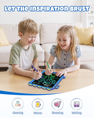 ORSEN 12 Inch LCD Doodle Board Tablet Toy - Green Dinosaur Drawing Pad for Kids 3-6 Years Old - Christmas and Birthday Gifts Blue - color: 12inch-blue