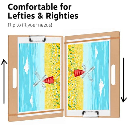 13" x 17" Artist Sketch Board with Handle - Portable Drawing Board, Large Clipboard for Painting and Drawing, Art Supplies for Adults by TX Liteart - size: 13"x17", 1 Pack