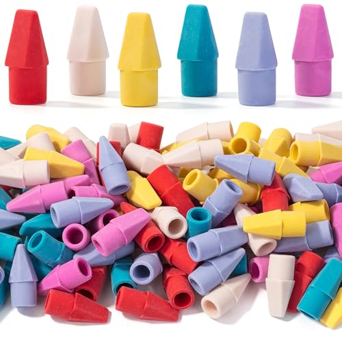 Mr. Pen- Pencil Erasers Toppers, 120 Pack, Colorful, Latex Free, No Smudge | Mr Pen Erasers for Pencils, Pencil Top Erasers, Eraser Caps, Eraser Tops - color: Colorful, size: 120 Pack