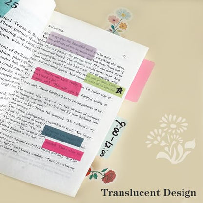 ELII 300 PCS Sticky Index Tabs 2 Inch Book Tabs,Clear Sticky Notes Classic | Pages Notebooks, File Tabs Self Adhesive,Writable and Repositionable,Self Adhesive,Smooth Writing,Transparent,Waterproof - color: Classic