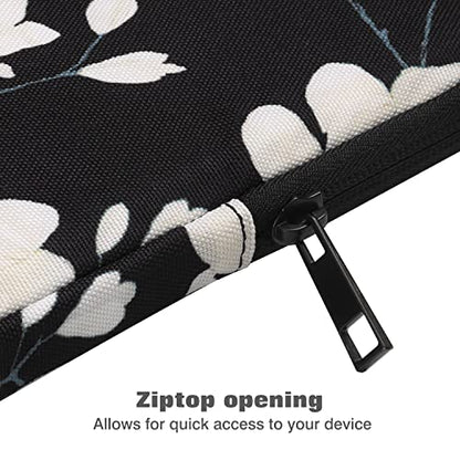 MoKo 9-11 Inch Tablet Sleeve Bag Carrying Case Fits New 11inch iPad Air M4, iPad A16 2025, iPad Pro 11 M4, Air 5/4/3, iPad 10/9/8th Gen, Tab S8/S9 11", Tablet Carrying Case, Magnolia - color: Black & White Magnolia, size: 9-11 inch