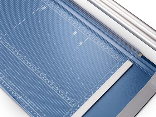 Dahle 554 Professional Rotary Trimmer, 28" Cut Length, 20 Sheet Capacity, Self-Sharpening, Dual Guide Bar, Automatic Clamp, German Engineered Paper Cutter - size: 28" Cut Length