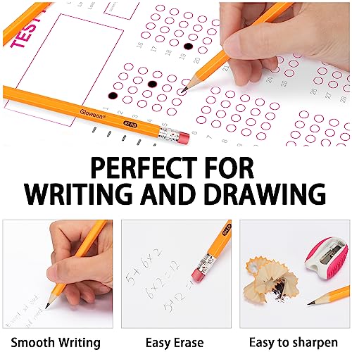 Wood-Cased #2 HB Pencils, 50 Pack Pre-sharpened Pencils for Writing/Drawing/Sketching, Bulk Pack for Office School Classroom Supplies