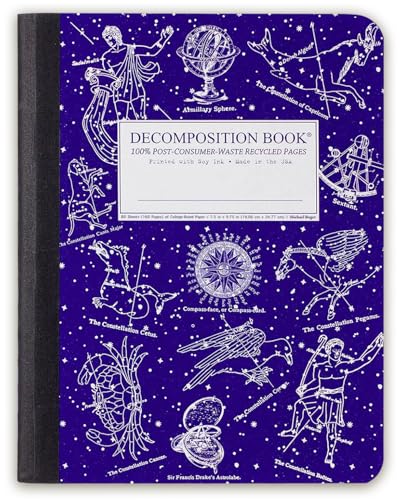 Decomposition Celestial Composition Notebook - 9.75 x 7.5 Journal with 160 Lined Pages - Notebooks for School Supplies, Home & Office - 100% Recycled Paper - Made in USA - color: Celestial
