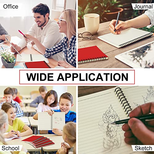 Yahenda 18 Pcs Spiral Notebooks Bulk, A5 8.3 x 5.5 Inch College Ruled Lined Notebooks, 100 Pages Soft Cover Journals for Students Classroom Office Back to School Supplies (Red) - color: Red